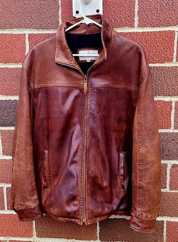 Lone pine leather jacket Mens 44 american made Bomber brown