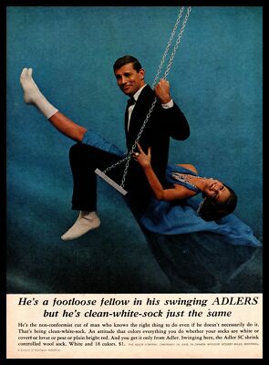 S Women Swinging In A Dress Print Ad