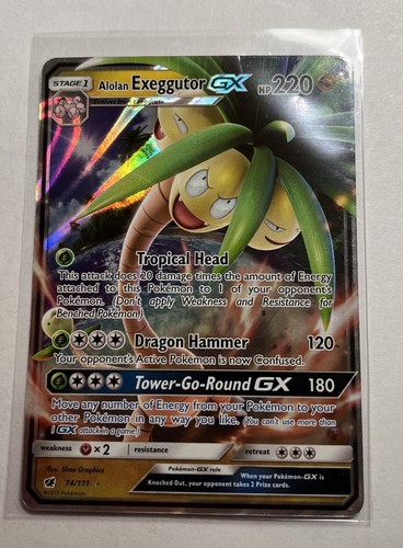Alolan Exeggutor GX Ultra Rare - 74/111 Crimson Invasion