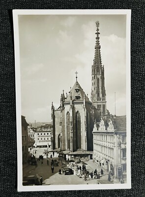 Postcard Vintage Rolf Kellner Marienkapelle & Falken Haus, Würzburg, Germany