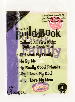 Chick-fil-A Kids - Klutz Build a Book - All About My Family - NEW 