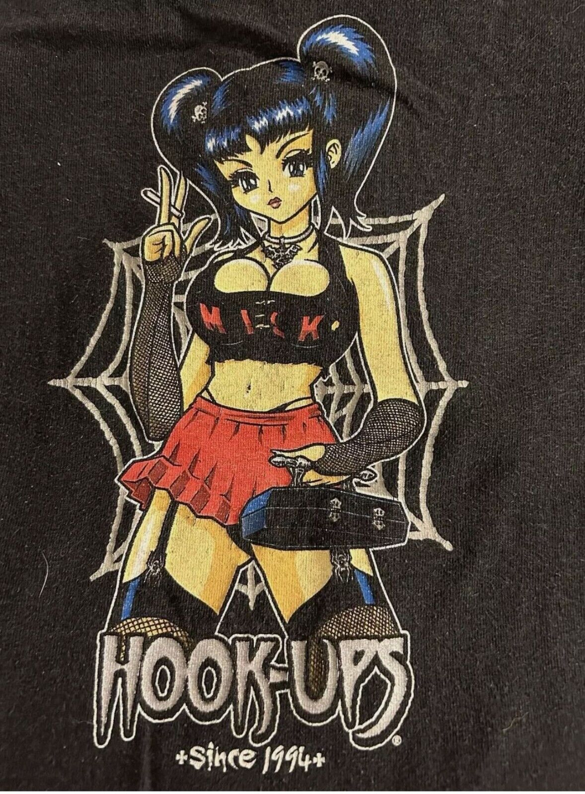 vintage hook ups skateboard shirt S-5XL Fastship Goth Girl vintage hook ups skateboard shirt S-5XL Fastship Goth Girl