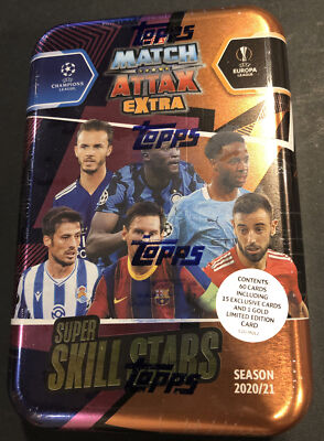 2020-21 TOPPS MATCH ATTAX EXTRA UEFA CHAMPIONS & EUROPA LEAGUE SOCCER TIN