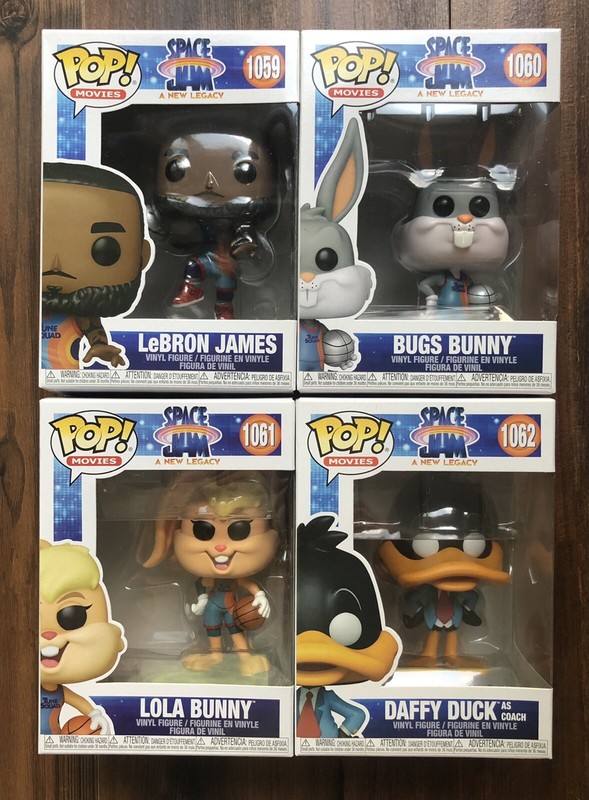 bugs bunny as batman and lebron james as robin funko pop