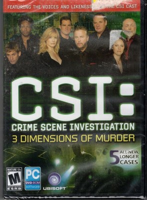 CSI: 3 Dimensions of Murder (PC Game) Brand New sealed ships FAST W CASE & GAME