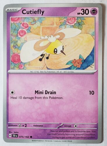 Cutiefly 075/162 NM / M - Temporal Forces Pokemon Card - $2 Cutiefly 075/162 NM / M - Temporal Forces Pokemon Card - $2