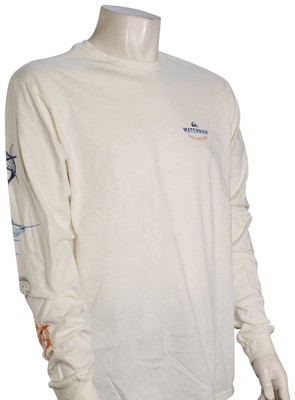 

Футболка Quiksilver Waterman Heavy Marlin LS — античный белый — новинка