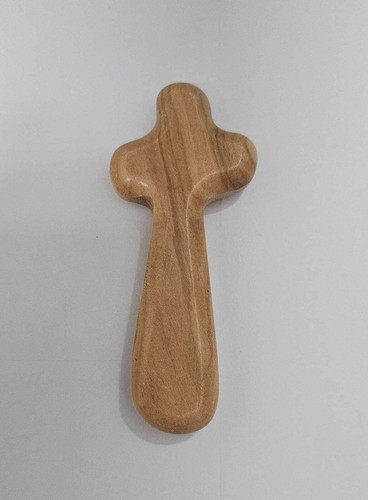 Hand Carved Beautiful Comfort Cross Made From Natural Olive Wood 3.6 Inch(10pcs)