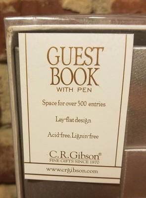 C.R. Gibson Guest Book(s) w/Pen, 25 YEARS TOGETHER, 500 Names, 9 3/4