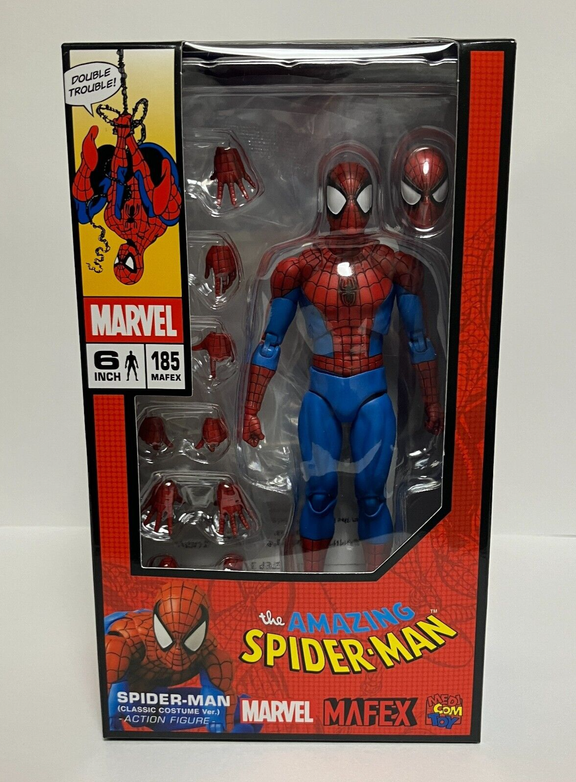 MEDICOM TOY - ＭＡＦＥＸ　Ｎｏ．１８５　ＳＰＩＤＥＲ−ＭＡＮ（ＣＬＡＳＳＩＣ　ＣＯＳＴＵＭＥ Marvel MAFEX No. 185 Spider-Man Classic Costume Figure