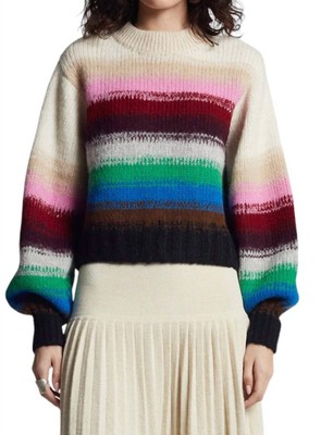 Pre-owned Eleven Six Haley Sweater In Multi Color - Size S In Red