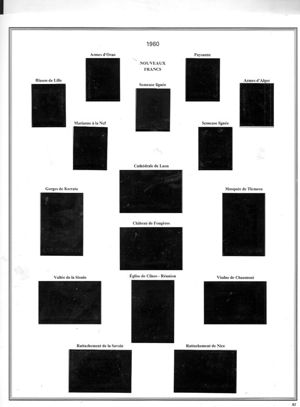 France Feuilles Album Louvres Avec Pochettes AnnÃ©Es 1960 Ã  1985