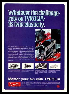 1967 Tyrolia Automatic Ski Bindings And Koflach Snow Ski Boots Vintage Print Ad