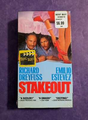 Stakeout (VHS 1995) Emilio Estevez Richard Dreyfuss Badham Comedy - New Sealed