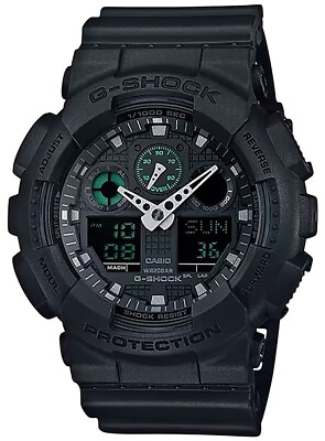 G-Shock GA100MB1ACR  Black Black Analog/Digital Display