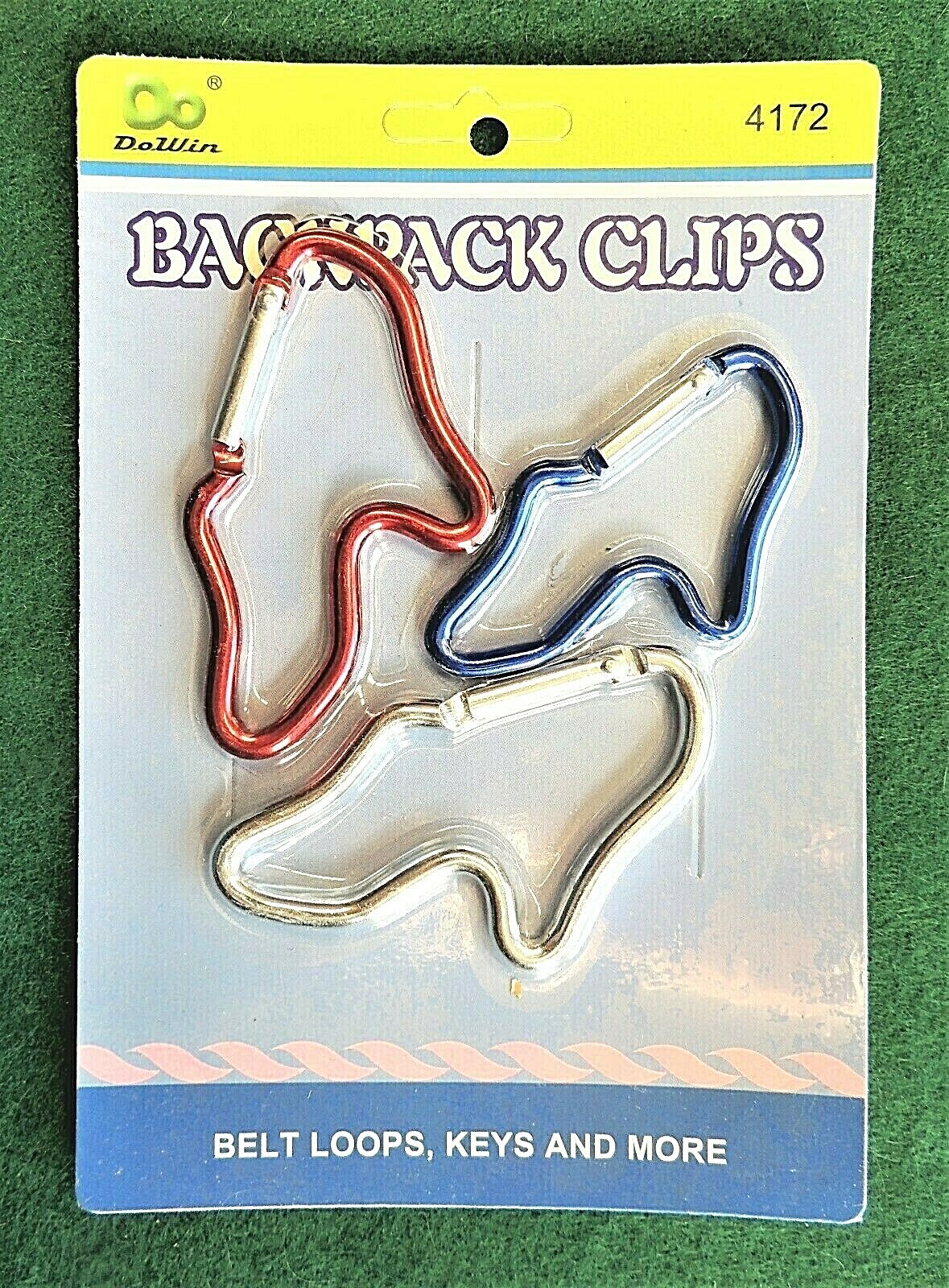 3pc Backpack Clips Aluminum Carabiner Keychain for Belt Loops Keys + Do