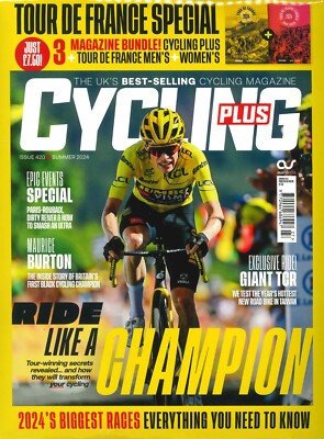 UK Cycling Plus Magazine #420: Tour de France Special, 2 Bonus Mags, Summer 2024