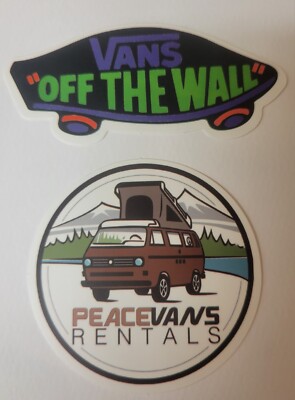 Vans Sticker 2-Pack - Vans Off The Wall Skateboard - Vans Peacevans Rentals