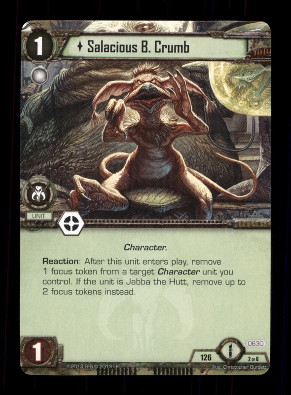 0630 Salacious B. Crumb 2013 Join Us Or Die Star Wars Card CCG | eBay