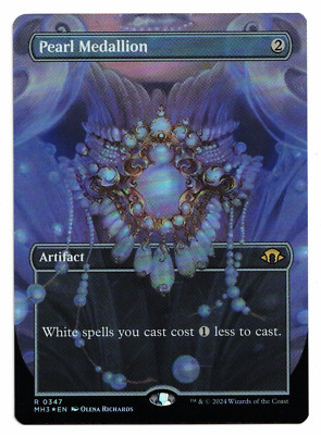 Magic the Gathering MTG Card: Pearl Medallion Borderless Foil MH3 #0347 Rare! NM