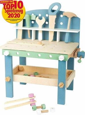 Kinderwerkbank Holz Werkbank Nordic small foot 11376 mit Werkzeug ab 3 Jahre