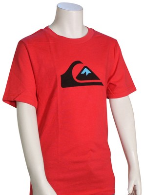 Футболка Quiksilver Boys Comp Logo — красный с высоким риском — новинка