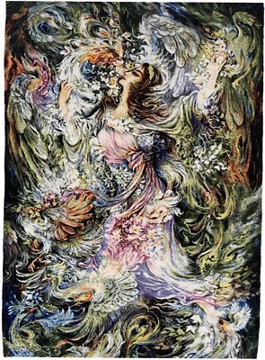 Superb Exquisite Hand Knotted Silk Pictorial Rug 2  3  x 3  2  (INV3337)
