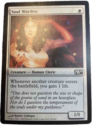 MTG Soul Warden Magic 2010 #34/249 Common Commander Vintage Modern EDH Life Gain