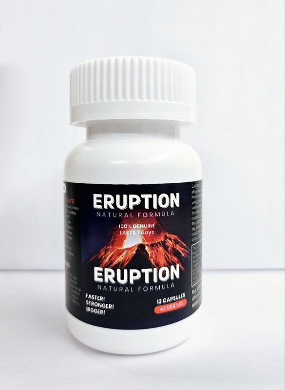 Eruption Enhancement Male Enhancement 42000mg 12 Pills Bottle Fast Free