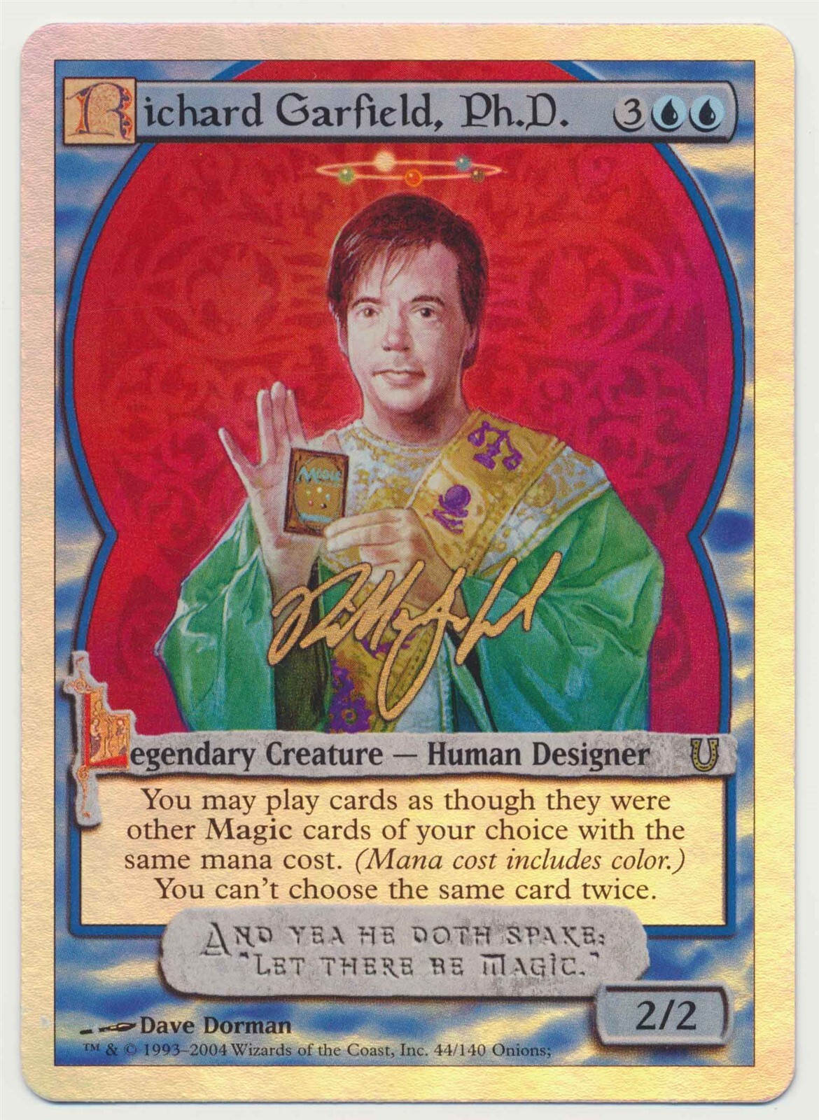 MTG Magic the Gathering Unhinged FOIL Richard Garfield, Ph MTG Magic the Gathering Unhinged FOIL Richard Garfield, Ph
