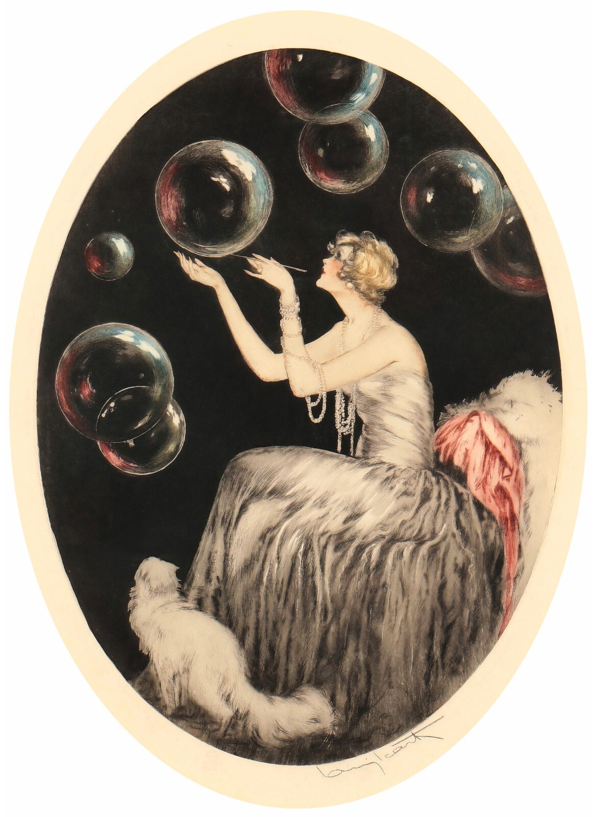 Louis Icart: Bubbles 22x30 Archival Quality Fine Art Print