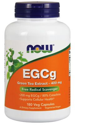Now Foods EGCg Экстракт зеленого чая 400 мг 180 растительных капсул