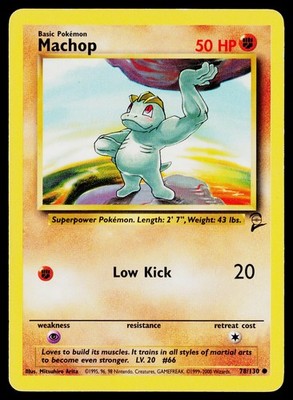 Pokemon Machop #078/130 Base Set 2