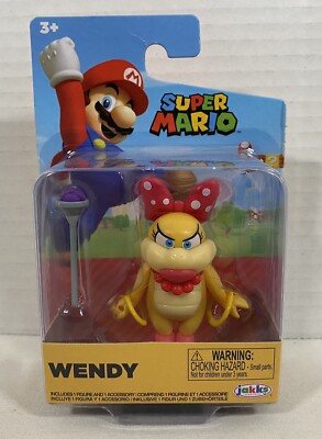 Super Mario Wendy Koopa 2.5'' Figure Jakks Pacific World Of Nintendo NEW