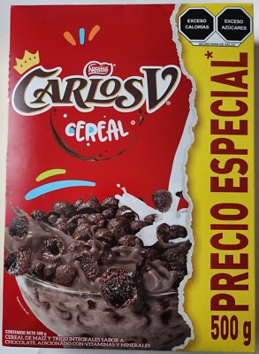 NEW NESTLE CARLOS V QUINTO CEREAL 17.6 OZ BOX FROM MEXICO