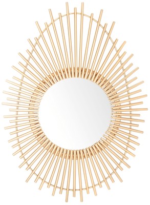 Home Harson Gold Oval Sunburst 26-inch High Decorative Accent Mirror