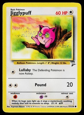 Pokemon Jigglypuff #077/130 Base Set 2