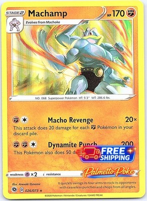 Machamp 026/073 Holo Rare Champion's Path Pokemon Lightly Played