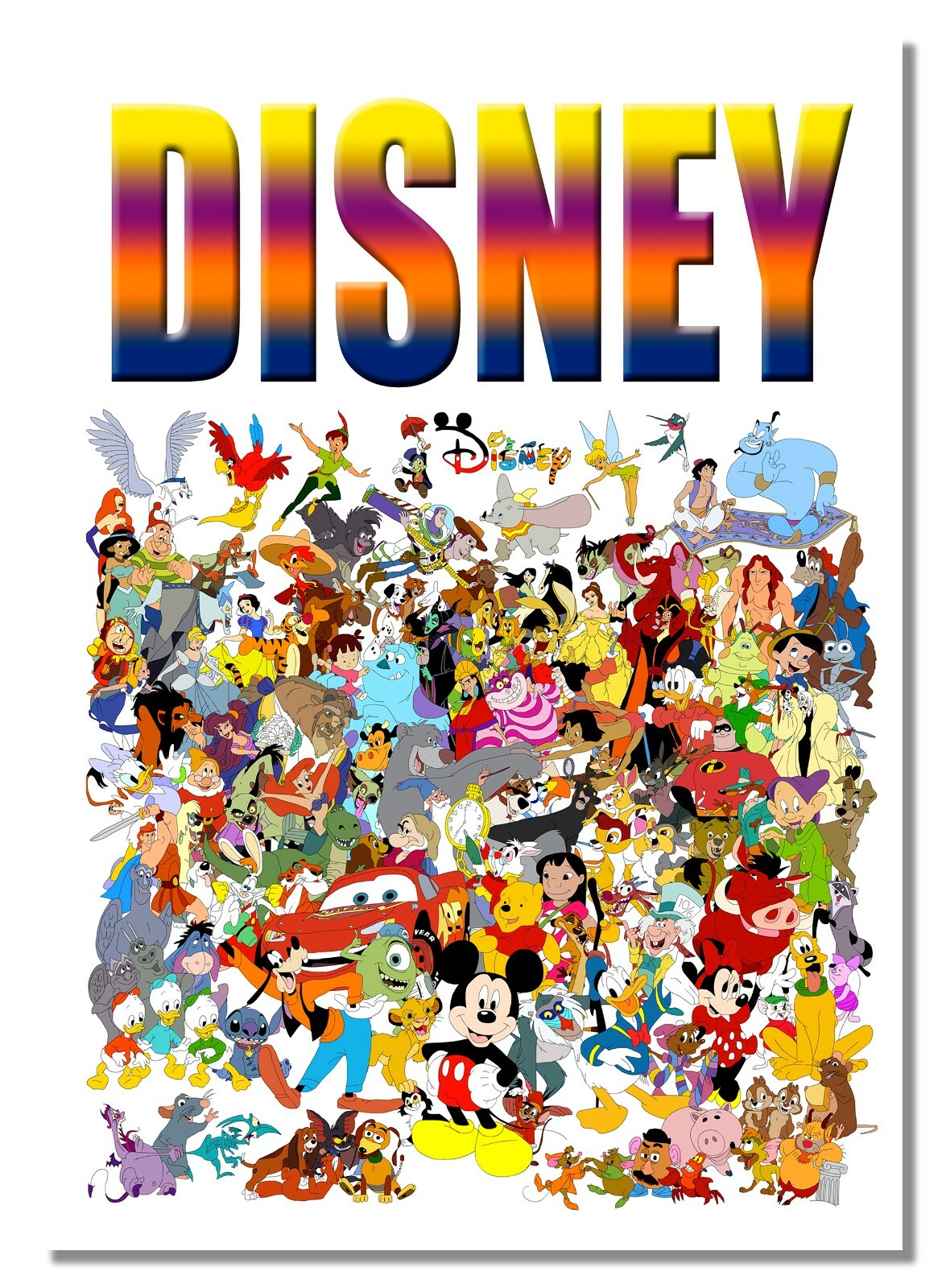 Disney Characters Poster Animation Cartoon Picture Kids