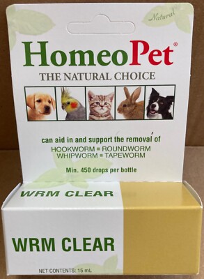 NEW Worm Clear 15 ml ~ Dog Cat Bird Rabbit ~ Hook / Round / Whip / Tape Worms ~
