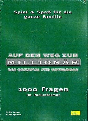 AUF DEM WEG ZUM MILLIONÄR Quizspiel für unterwegs 1000 Fragen !NEU & OVP!