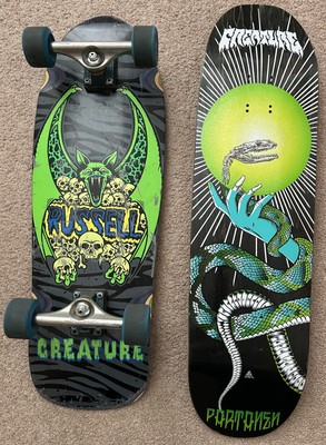 LOT: Creature Skateboards Russell 9.0'' complete & Partanen 8.5'' Skateboard Deck