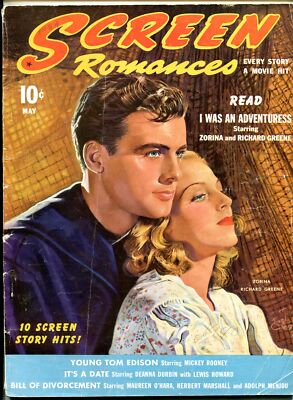 MAG: Screen Romances Magazine May 1940- Zorina & Richard Green