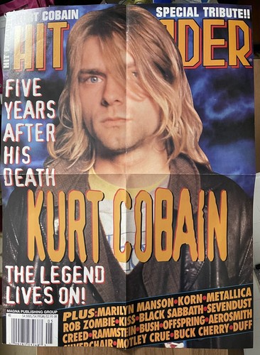 Vintage Nirvana Kurt Cobain Hit Parader Cover Magazine