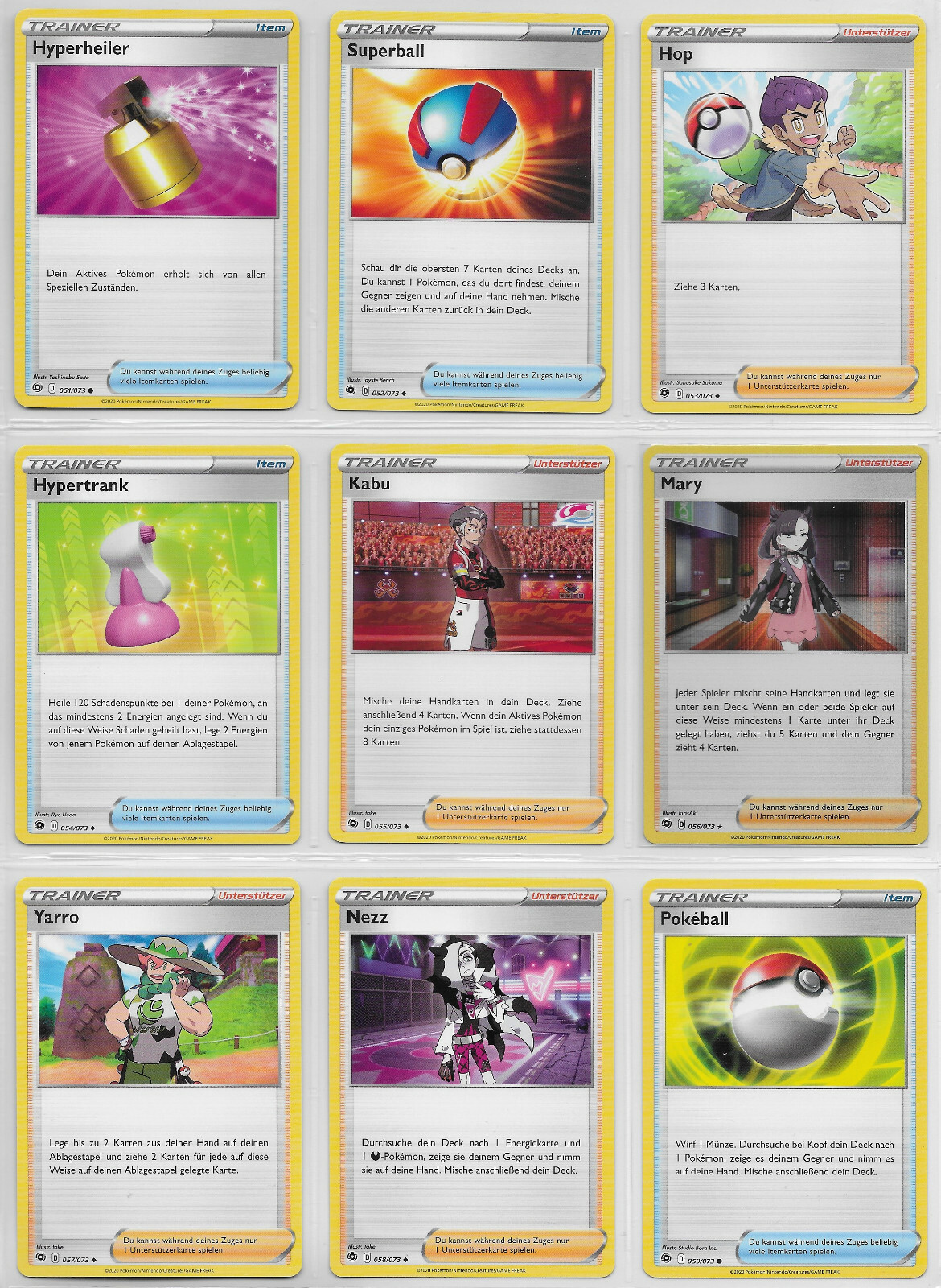 Lot - Pokemon Basis Karten Sammlung - Weg des Champs 2020 - Deutsch - Mint