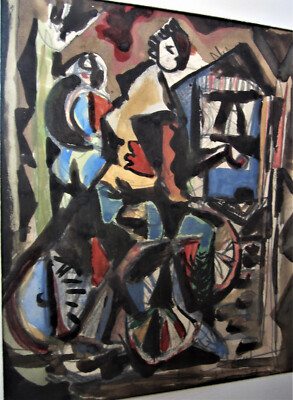 Torsten Olsson 1904-1995. Schüler v André Lhote, Gouache, datiert 1951