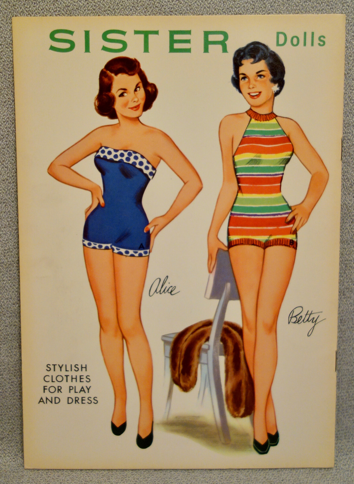 1964 SISTER Paper Doll Book - LOWE #1868 - RARE UNCUT ORIGINAL