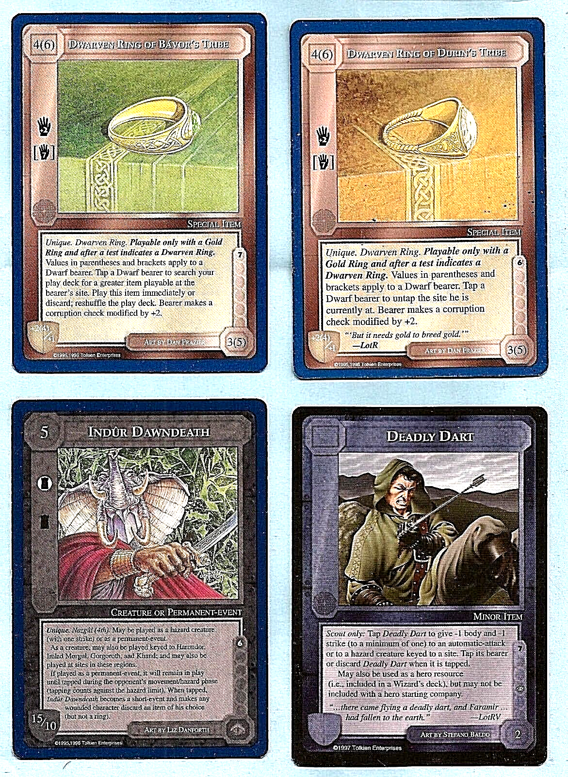 専門ショップ Tolkien Deadly Ring Dwarven 1996 1995 cards Earth Middle 洋書