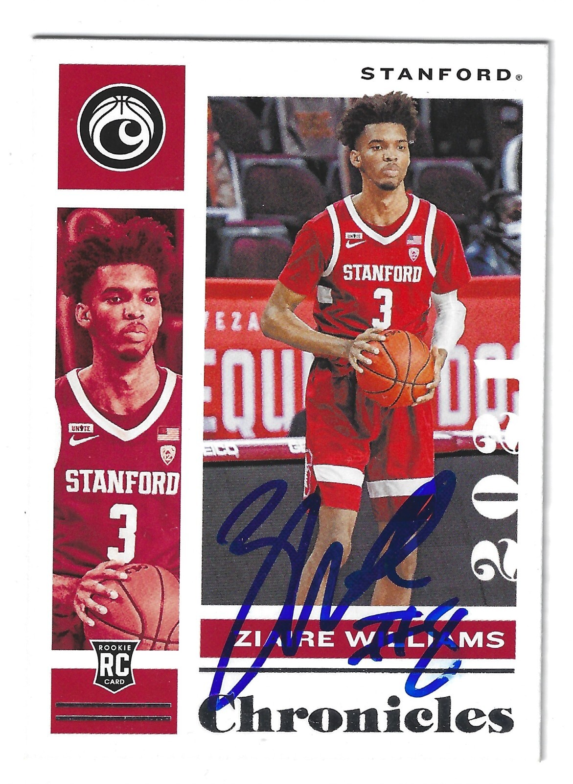 Ziaire Williams 貴重next day RC auto ZIAIRE WILLIAMS STANFORD CARDINAL SIGNED CHRONICLE ROOKIE