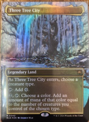 MTG / Three Tree City / BLB / #0340 / FOIL (Borderless) / Rare / NM